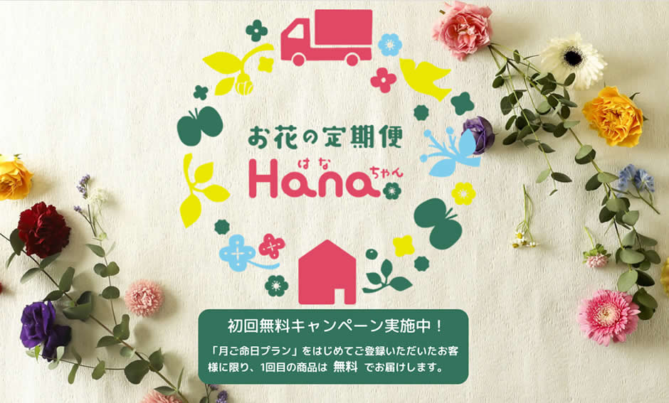 「お花の定期便～北海道Hanaちゃん」様 ホームページ